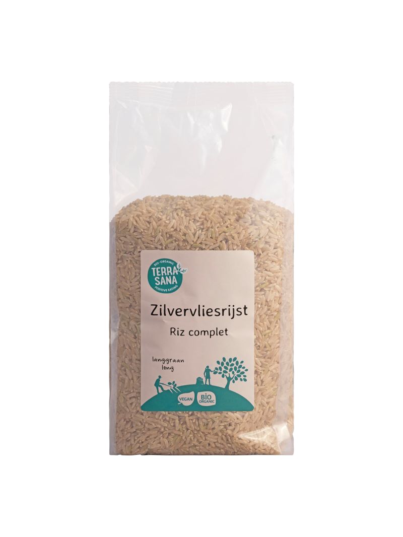 TerraSana Zilvervliesrijst lang bio 1.00 Kilogram