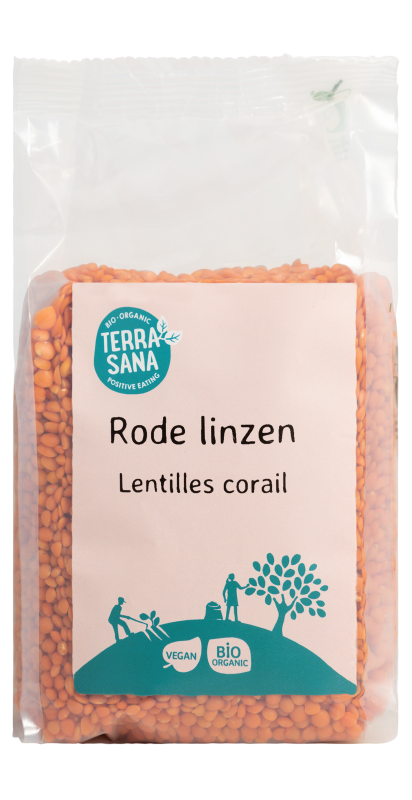 TerraSana Linzen rood bio 500.00 Gram