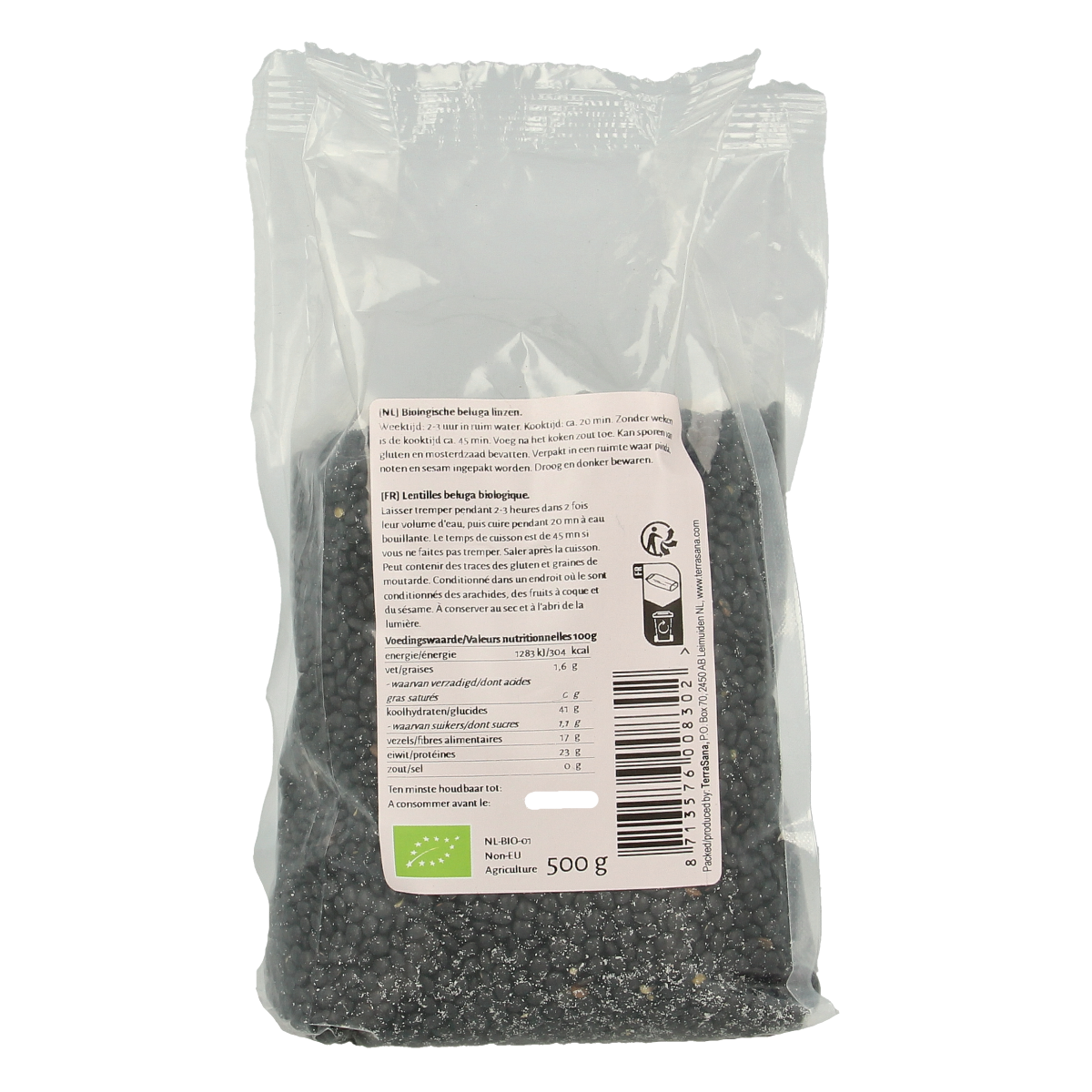 TerraSana Linzen beluga bio 500.00 Gram