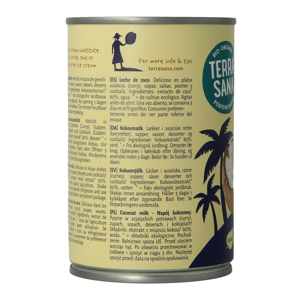 TerraSana Kokosmelk 22% vet bio 400.00 Milliliter