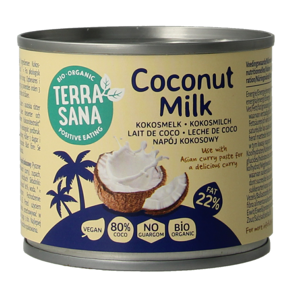 TerraSana Kokosmelk 22% vet bio 200.00 Milliliter