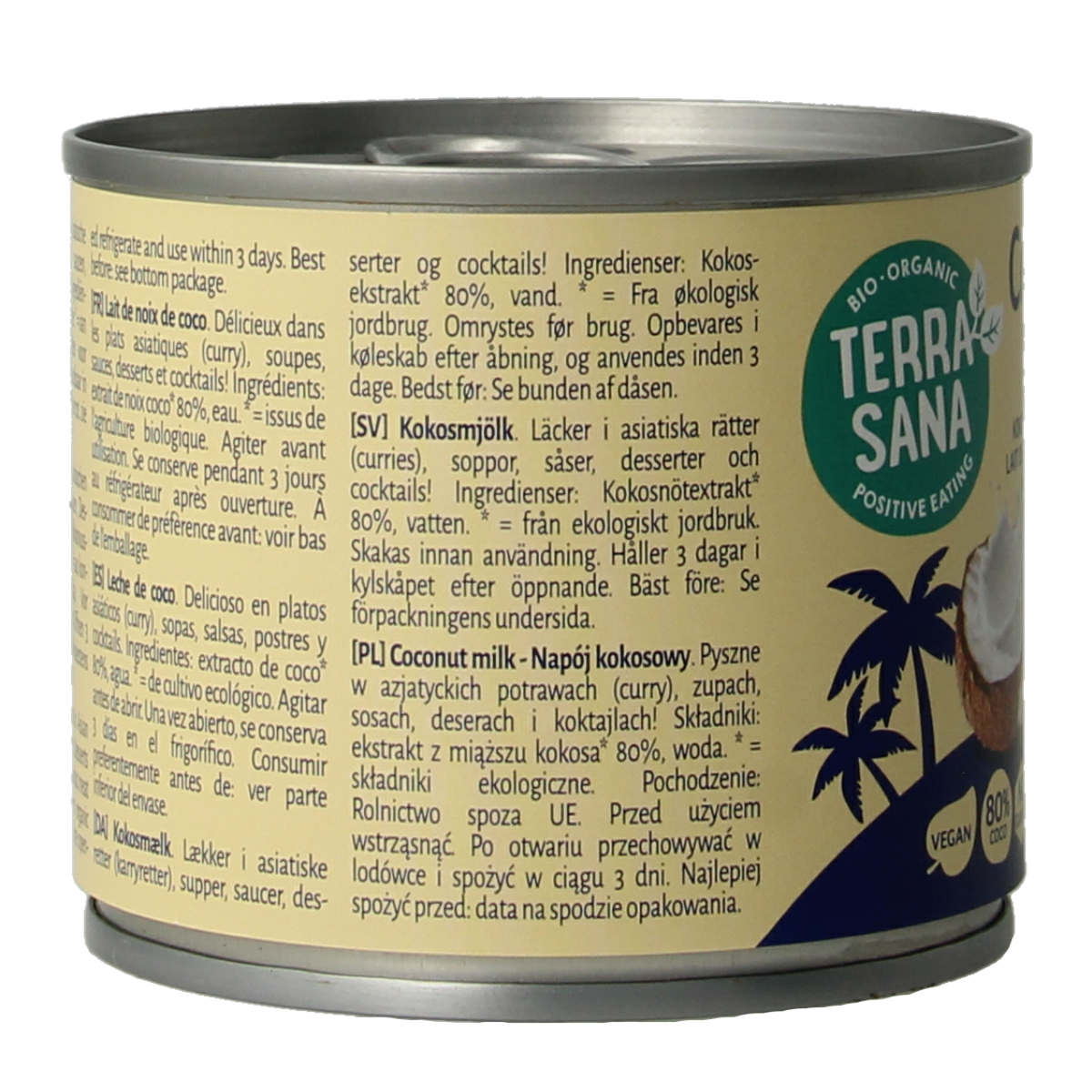 TerraSana Kokosmelk 22% vet bio 200.00 Milliliter