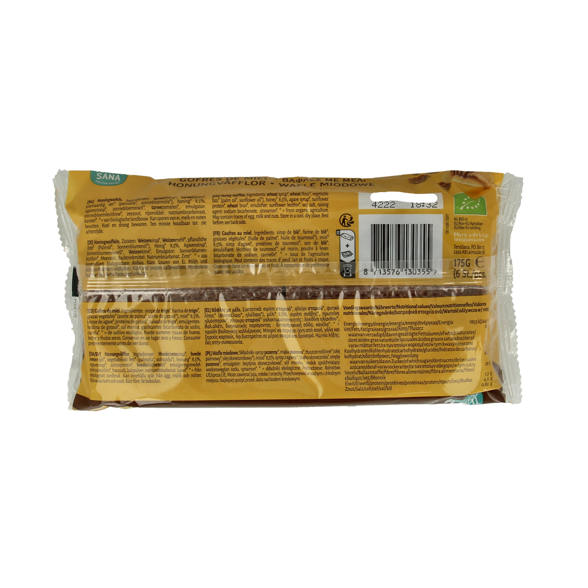 TerraSana Honingwafels bio 175.00 Gram
