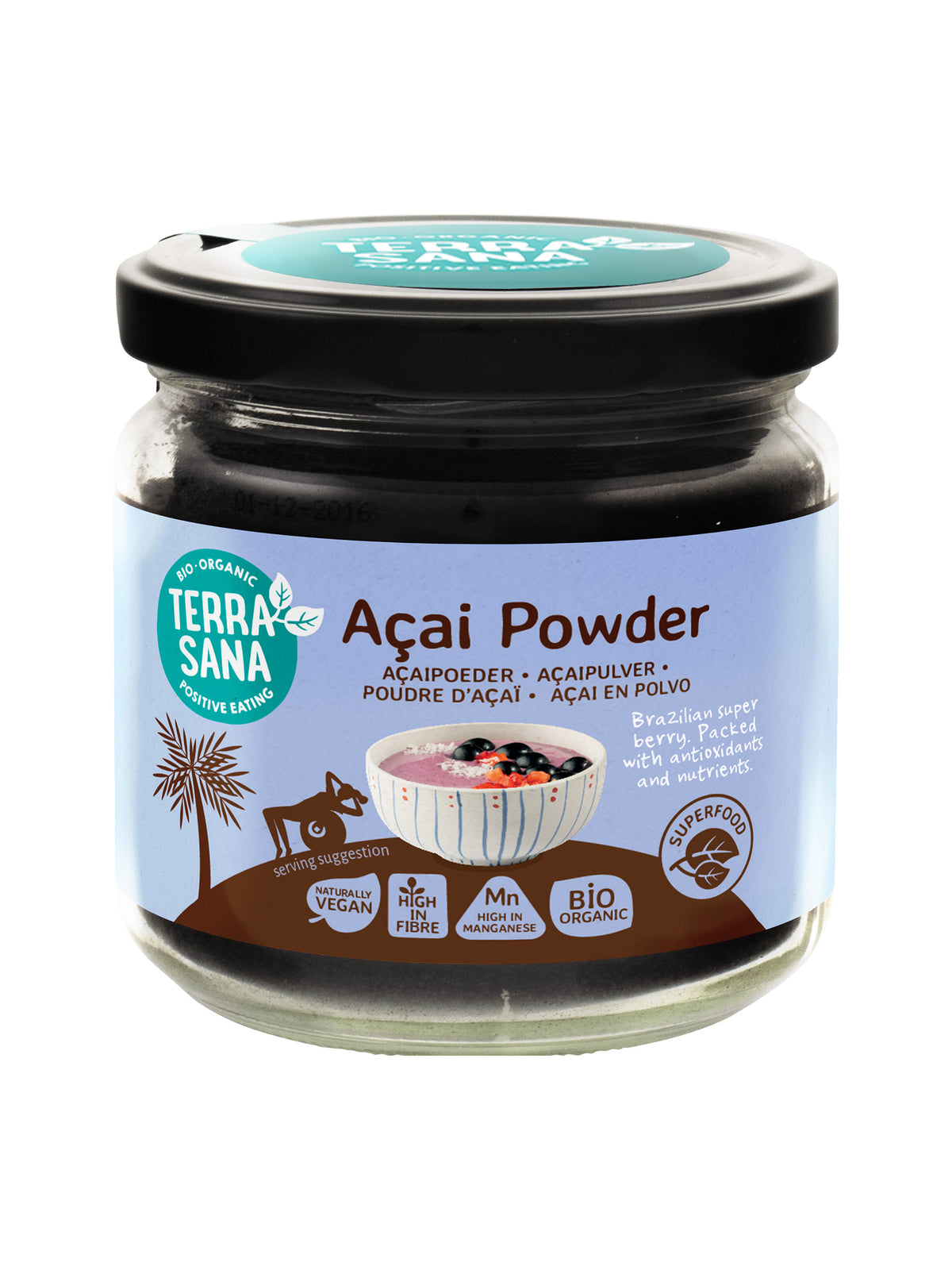 TerraSana Super acai poeder bio 140.00 Gram