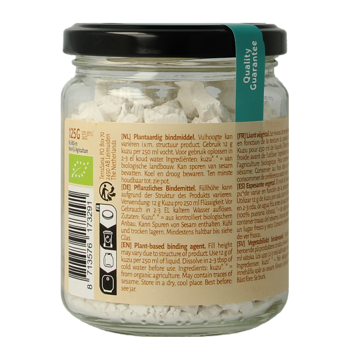 TerraSana Kuzu grijs (glas) eko bio 125.00 Gram