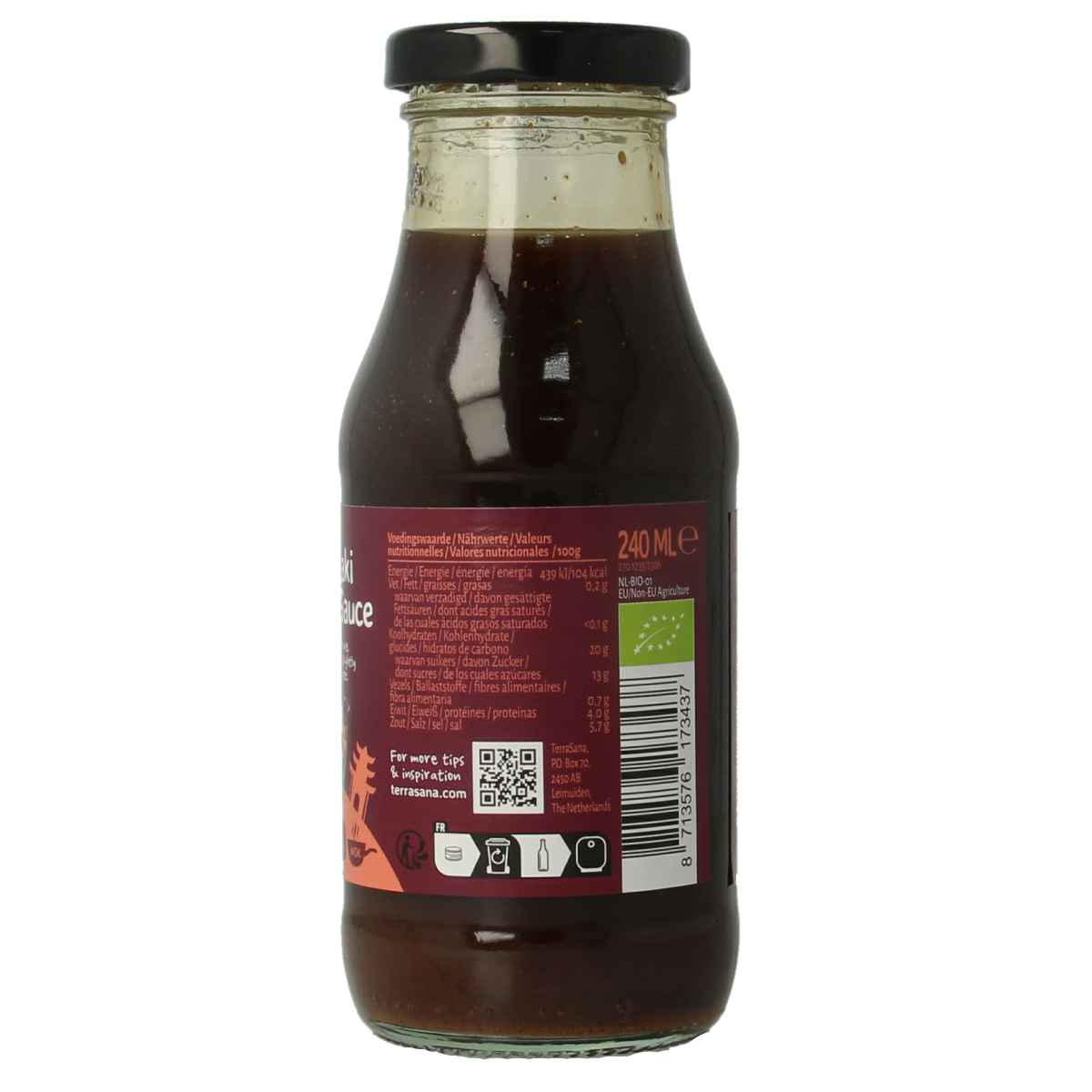 TerraSana Woksaus teriyaki bio 240.00 Milliliter