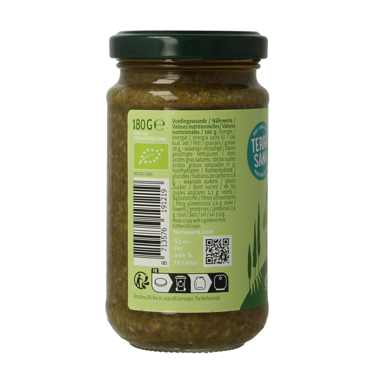 TerraSana Pesto verde bio 180.00 Gram