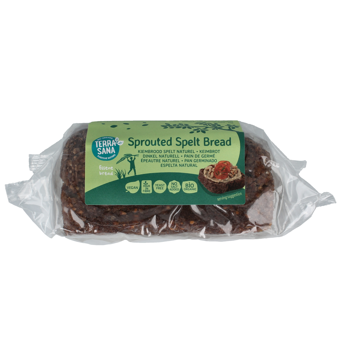 TerraSana Gekiemd speltbrood naturel bio 400.00 Gram