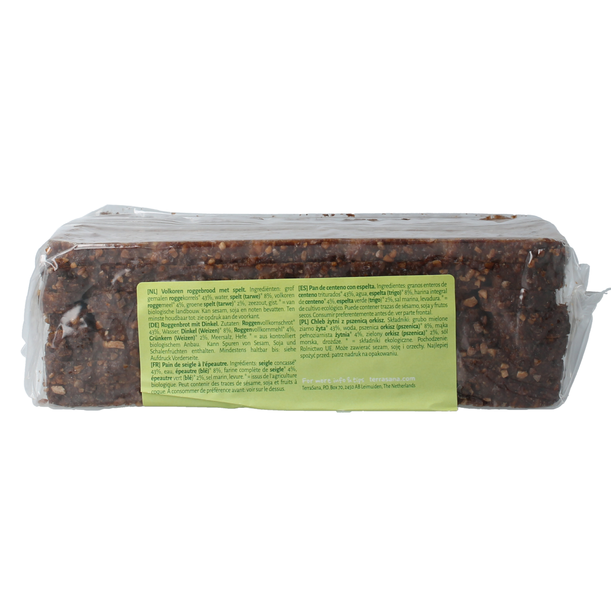 TerraSana Roggebrood met spelt bio 500.00 Gram