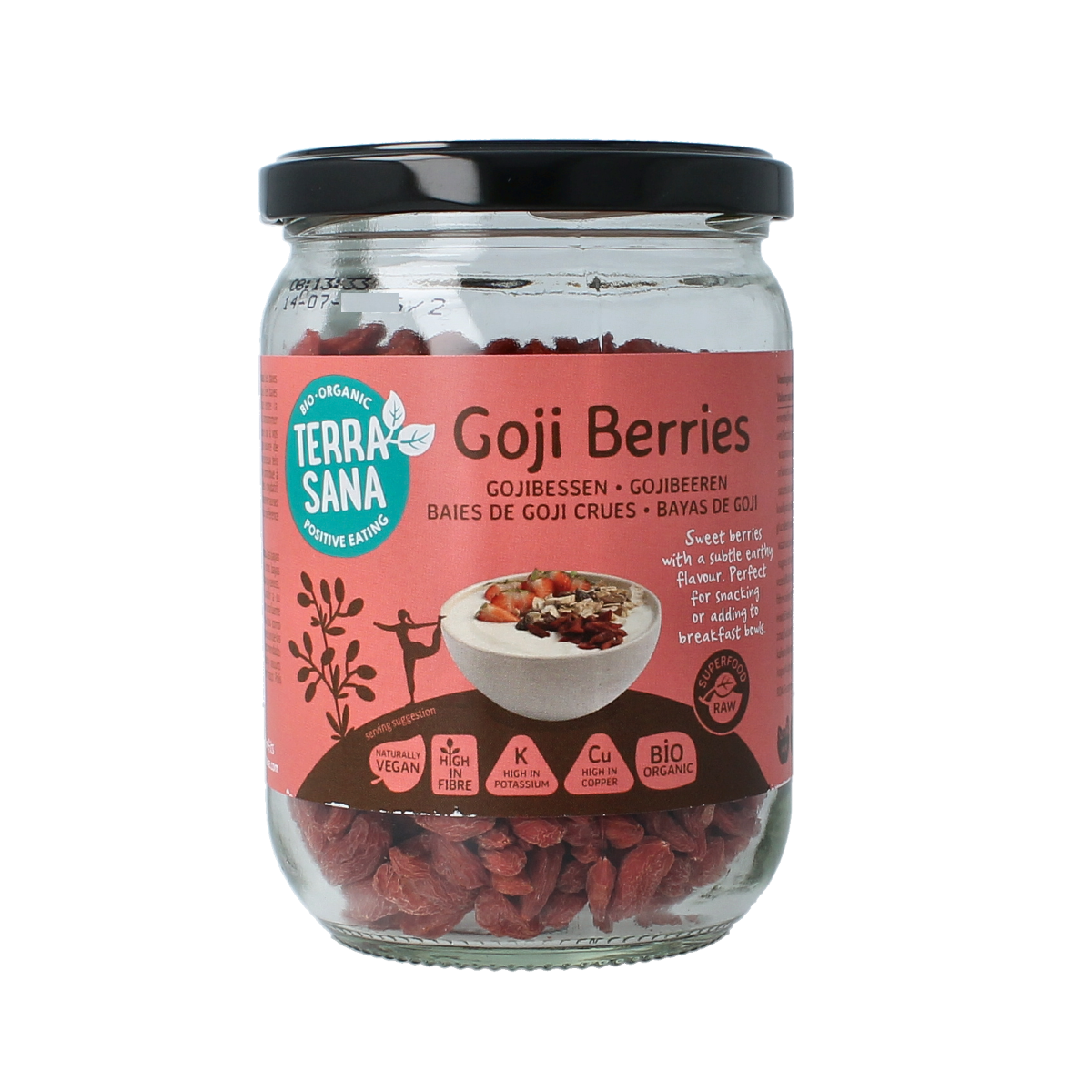 TerraSana Raw goji bessen in glas bio 200.00 Gram