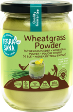 TerraSana Raw tarwegras poeder in glas bio 130 Gram