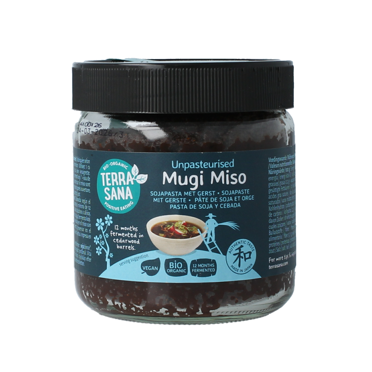 TerraSana Mugi miso ongepasteuriseerd glas bio 350.00 Gram