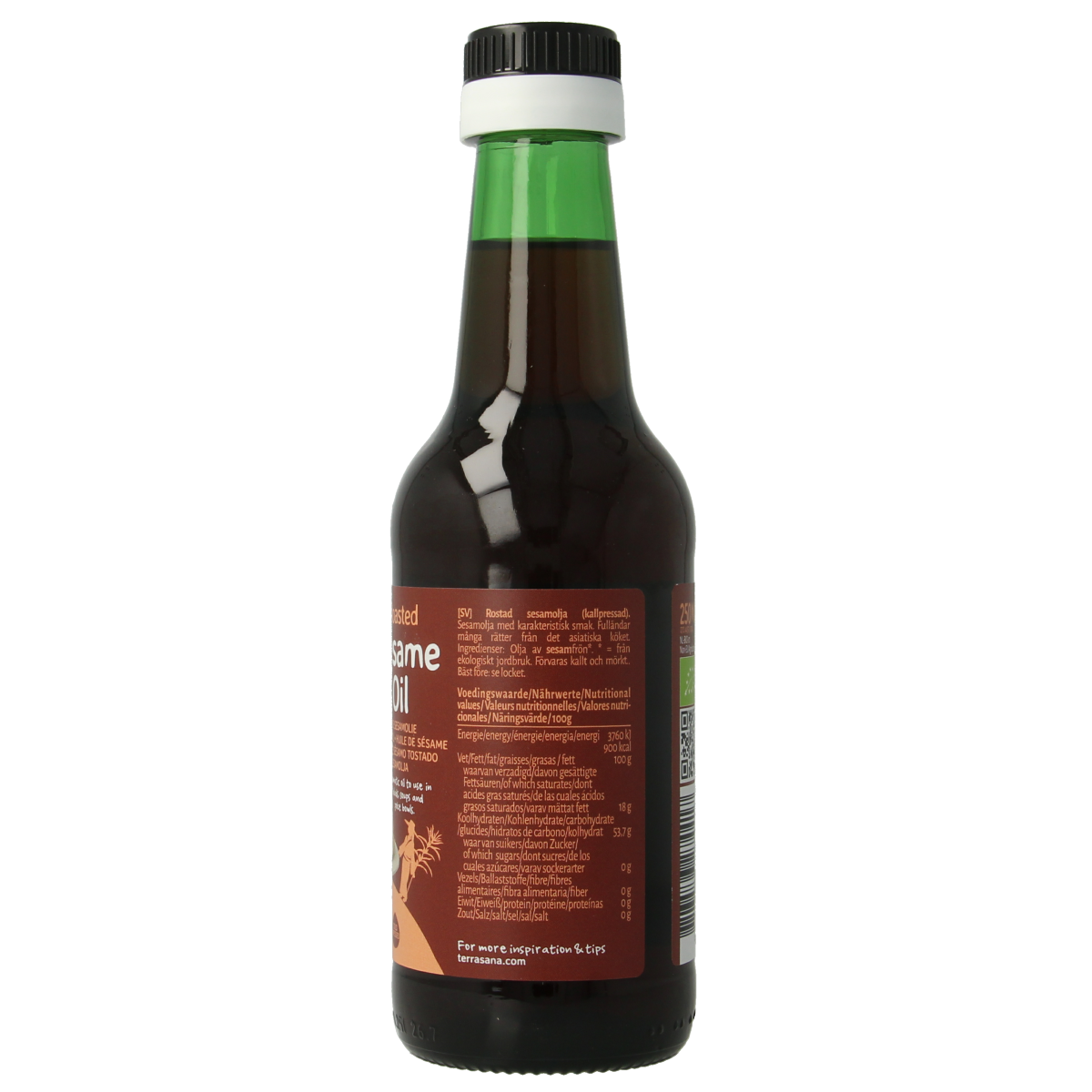 TerraSana Geroosterde sesamolie bio 250.00 Milliliter