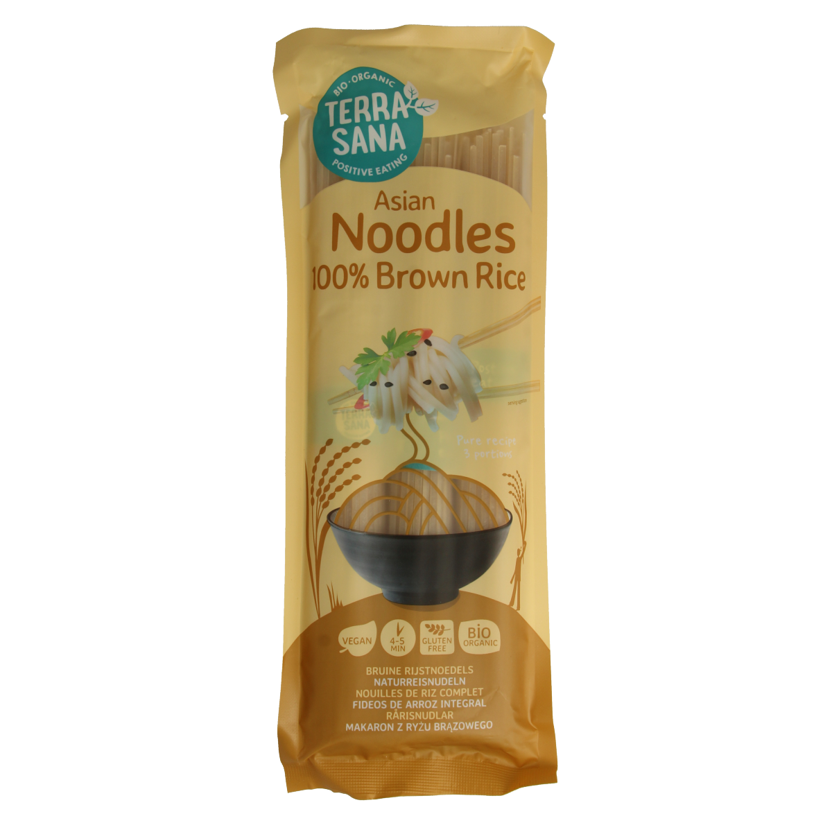 TerraSana Noedels bruine rijst bio 250.00 Gram