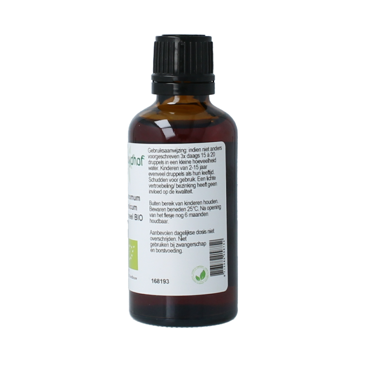 Cruydhof Cinnamomum zeyl cort / kaneel tinctuur bio 50.00 Milliliter