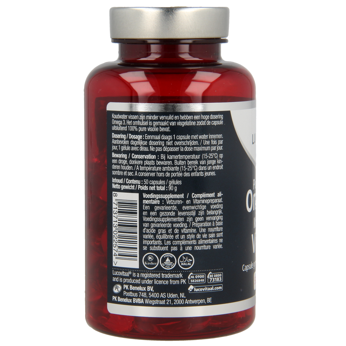 Lucovitaal Koudwater visolie puur omega 3 50.00 Capsules