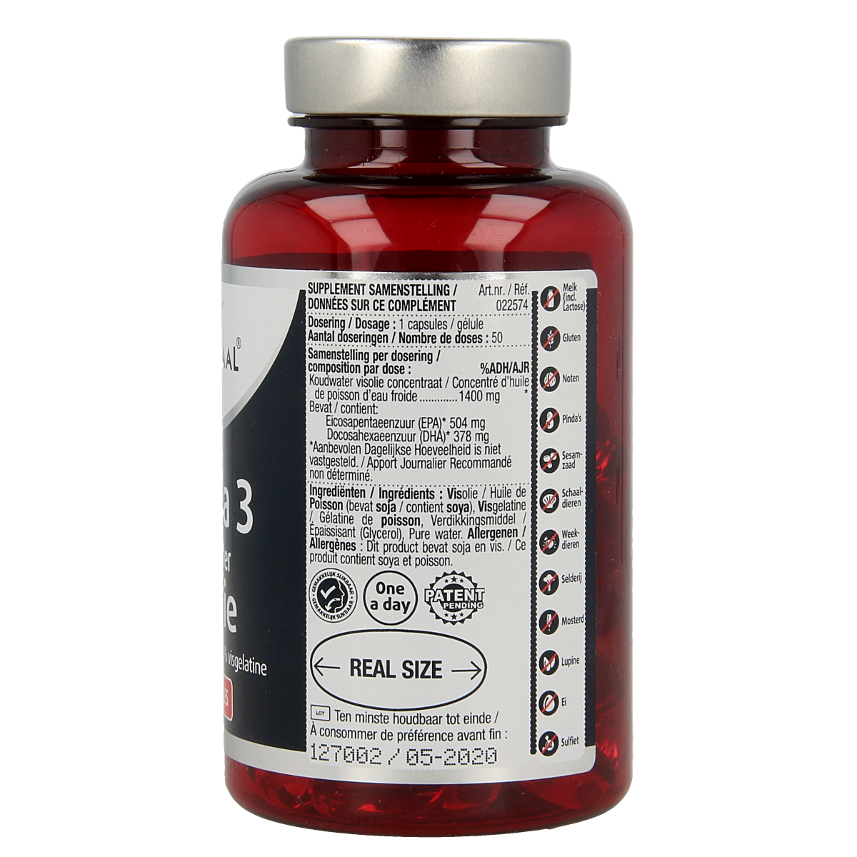 Lucovitaal Koudwater visolie puur omega 3 50.00 Capsules