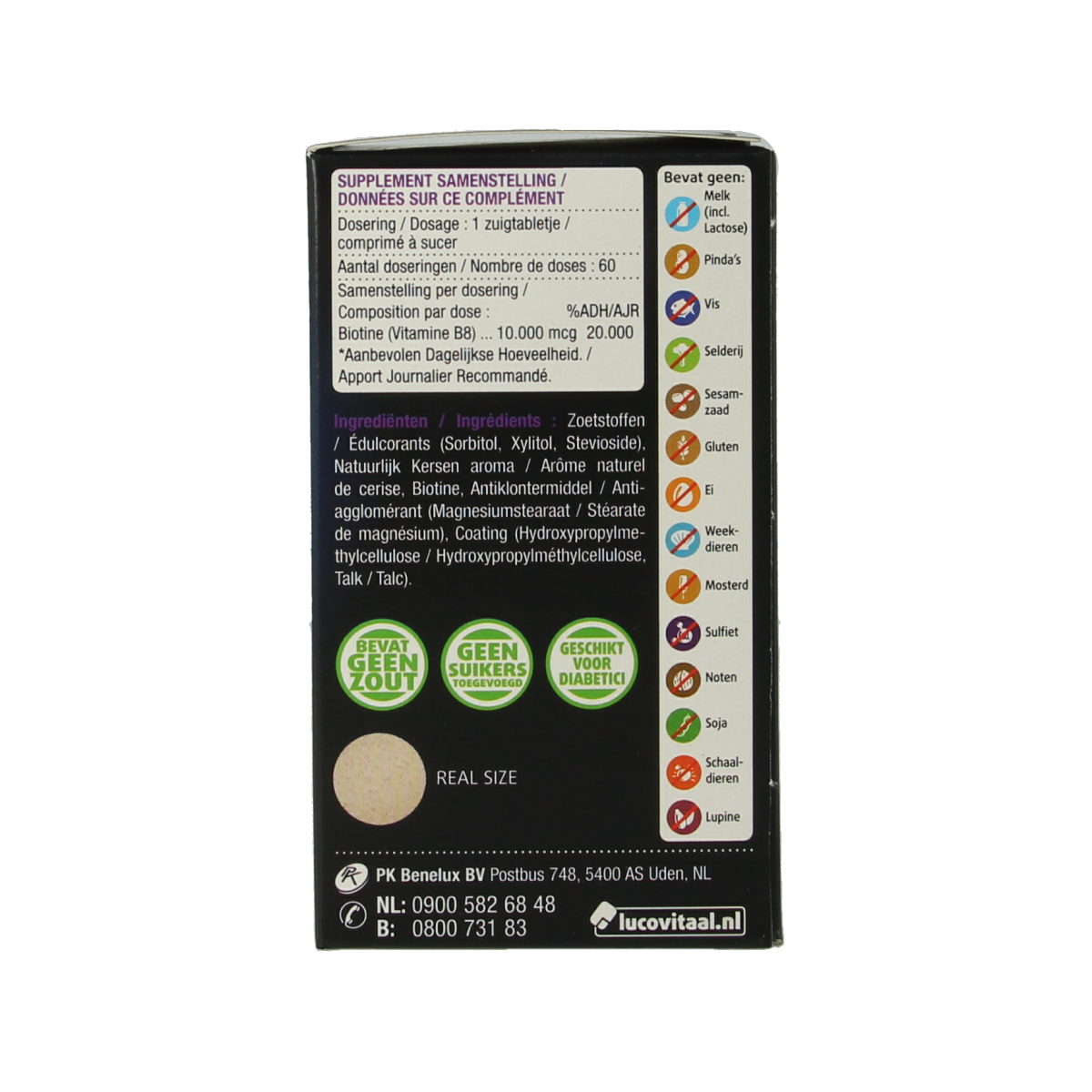 Lucovitaal Biotine forte 60.00 Zuigtabletten