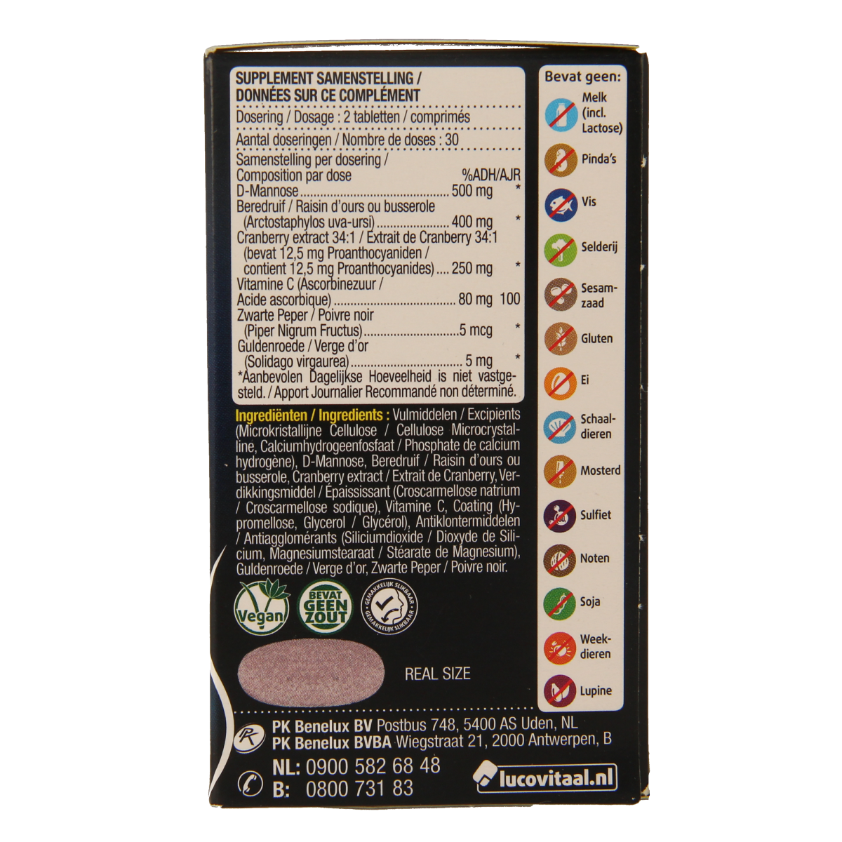 Lucovitaal D-Mannose cranberry 60.00 Tabletten