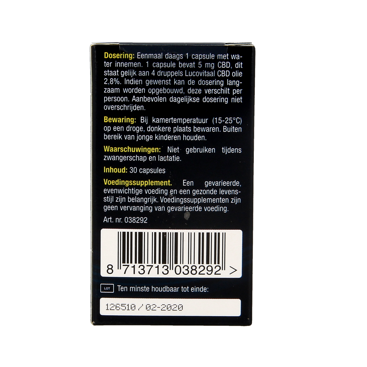 Lucovitaal Cannabidiol CBD 5mg 30.00 Capsules