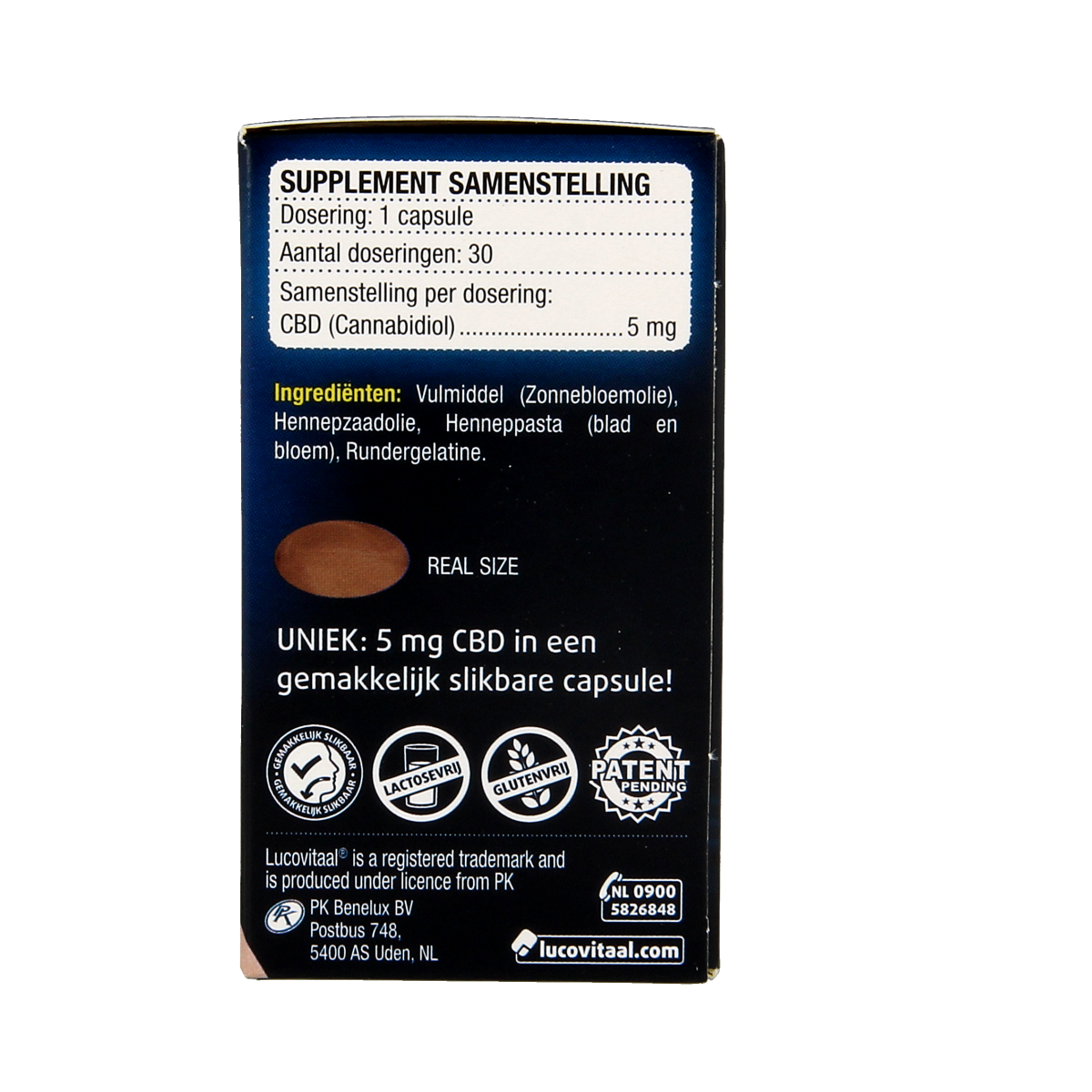 Lucovitaal Cannabidiol CBD 5mg 30.00 Capsules