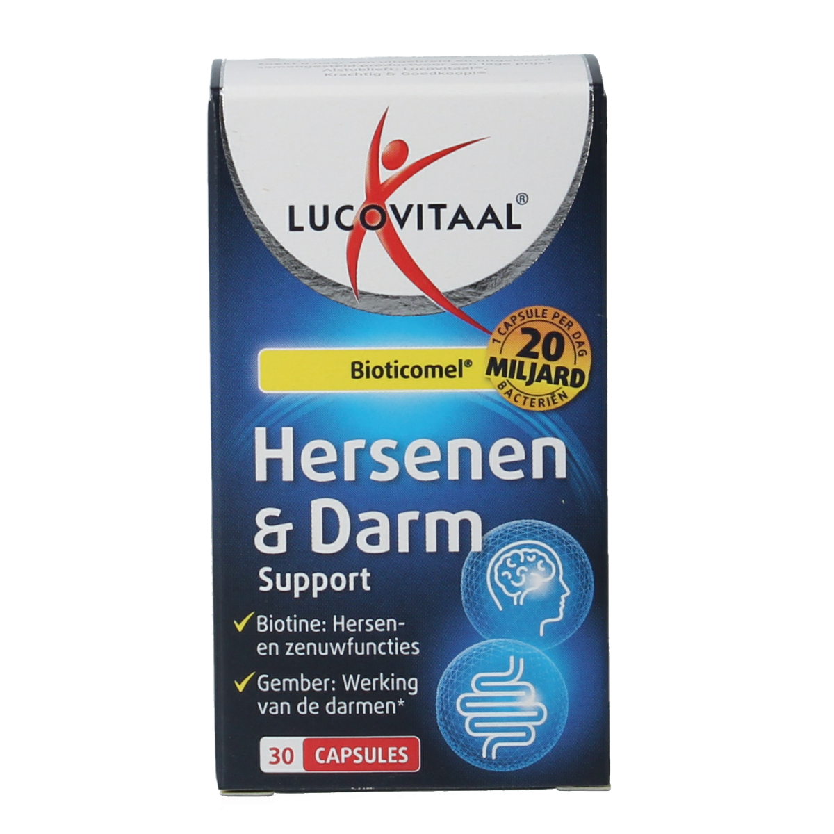 Lucovitaal Hersenen & darm support Bioticomel 30.00 Capsules