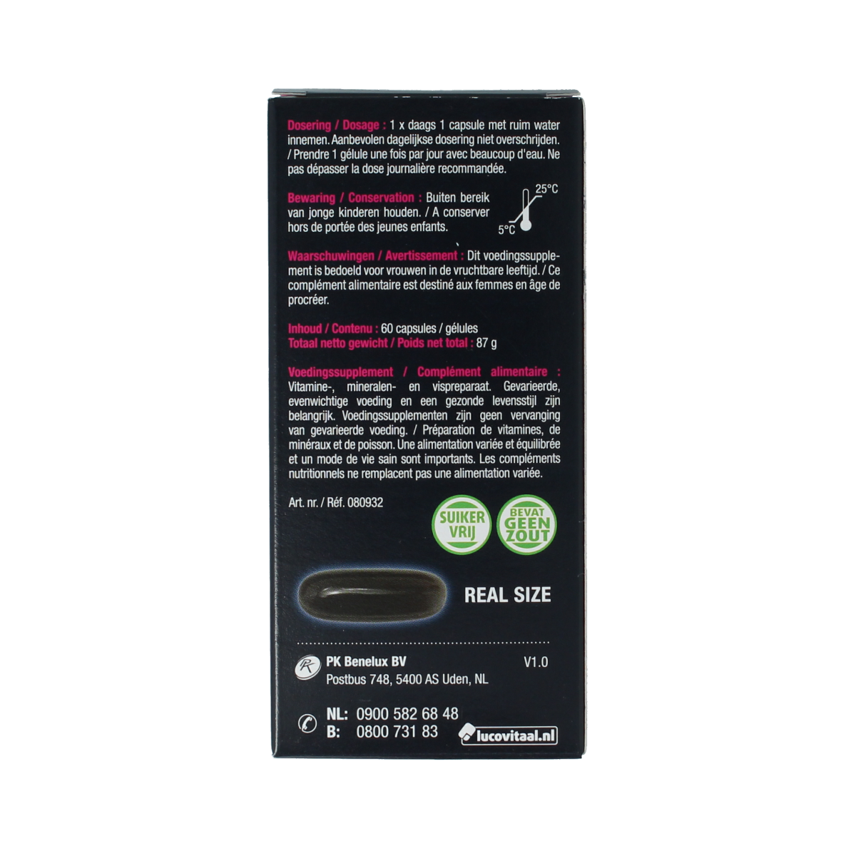 Lucovitaal Vruchtbaarheid support vrouw 60.00 Capsules