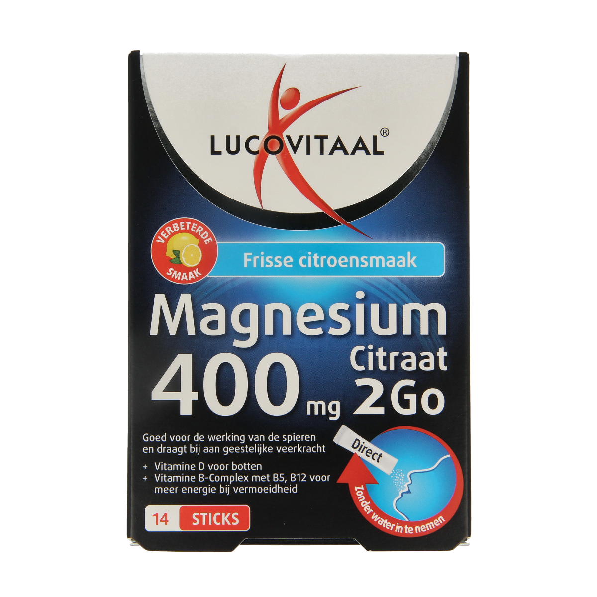 Lucovitaal Magnesium citraat 400mg 2go sticks 14.00 Stuks