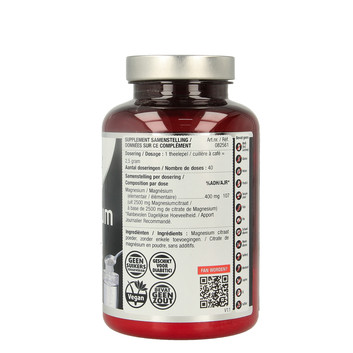 Lucovitaal Magnesium citraat 400mg poeder 100.00 Gram