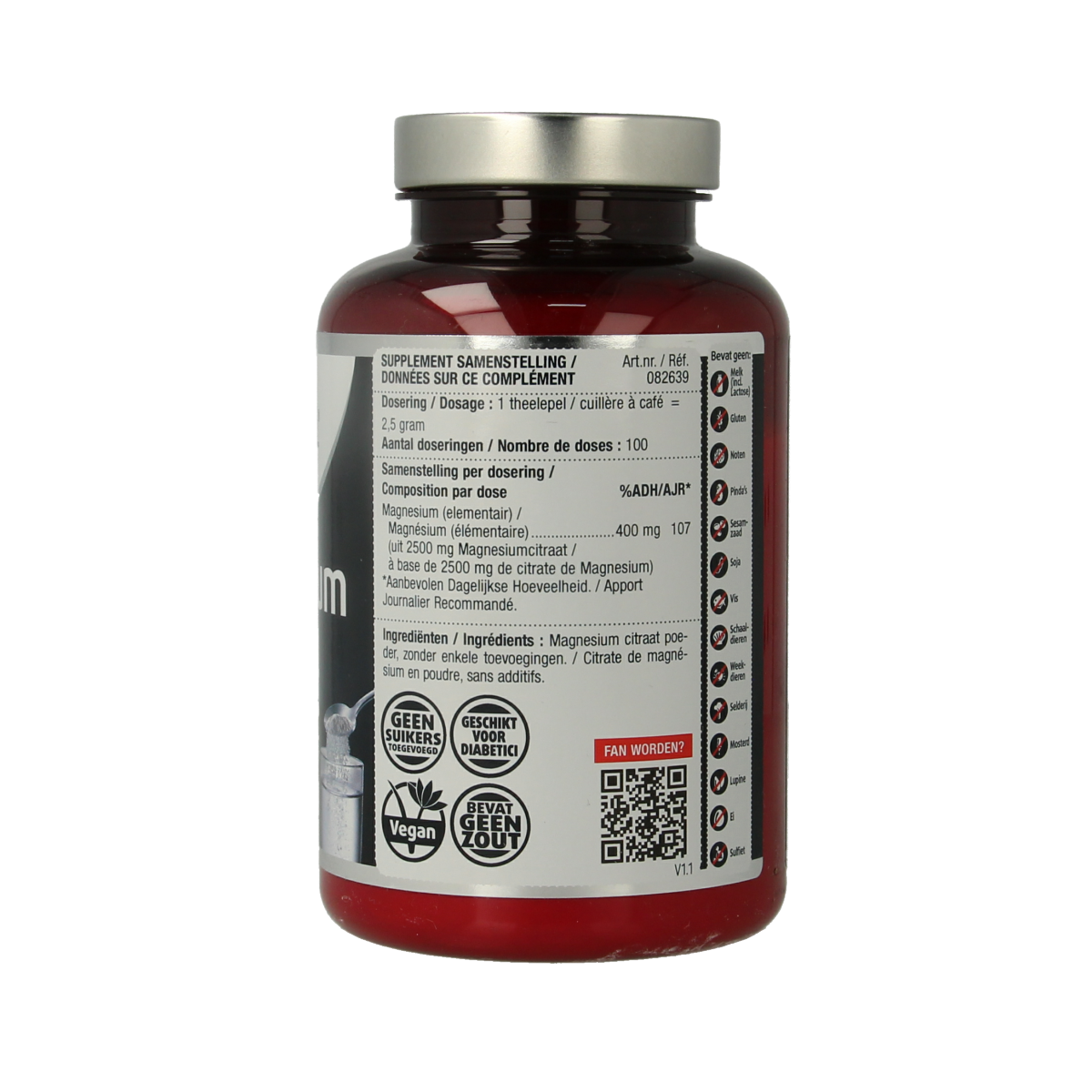 Lucovitaal Magnesium citraat 400mg poeder 250.00 Gram