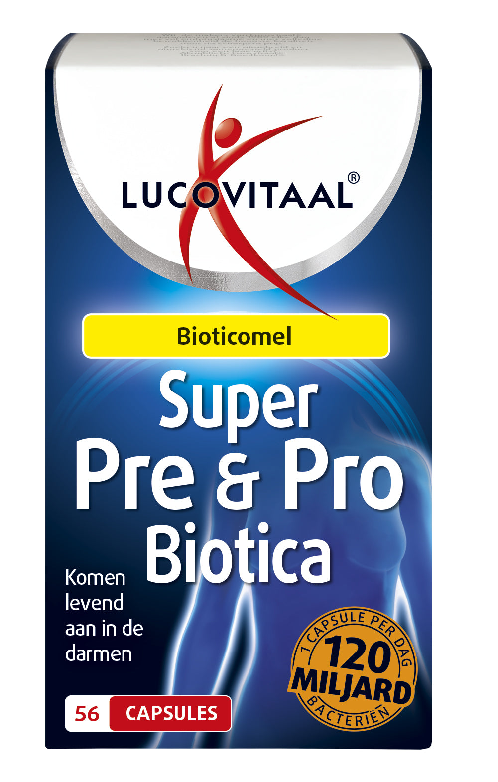 Lucovitaal Super pre & probiotica 120 miljard 56.00 Capsules
