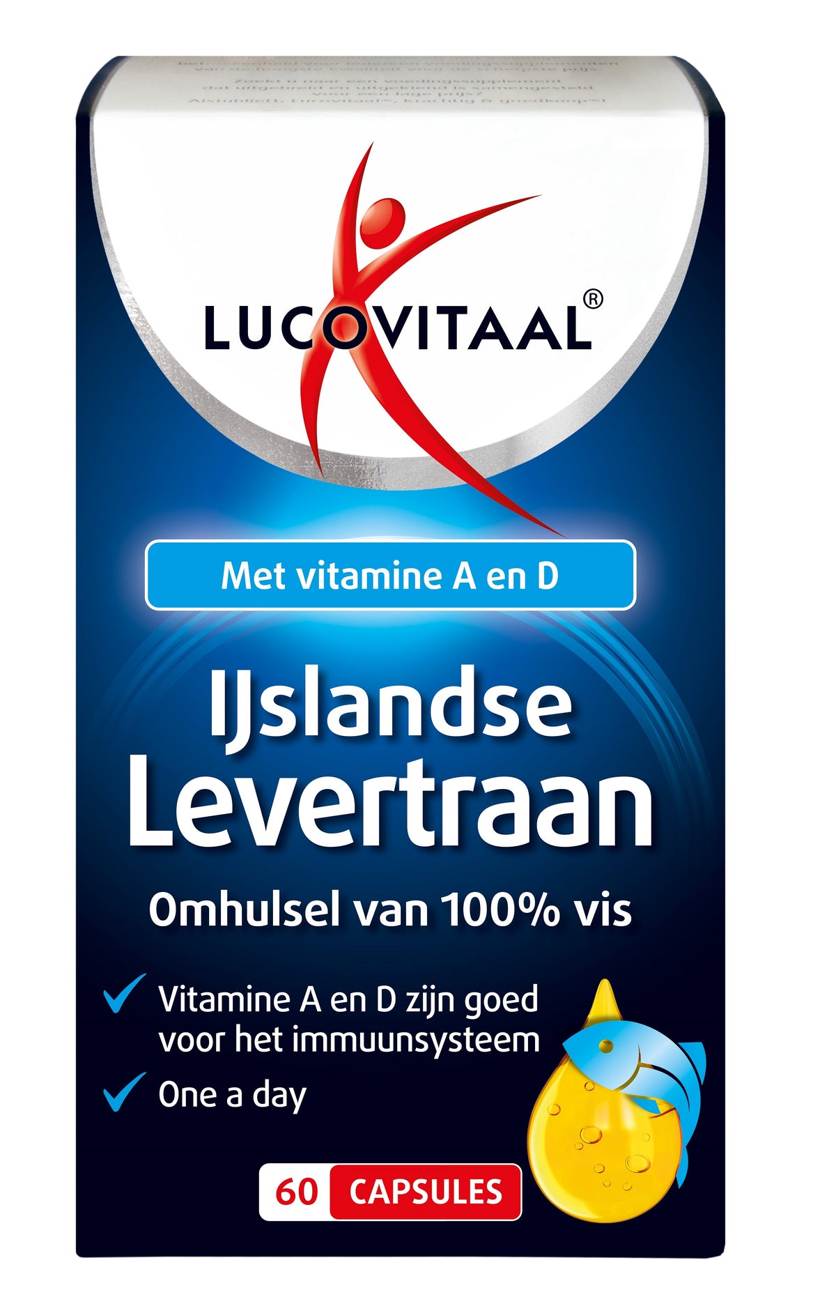 Lucovitaal Levertraan IJslands 60.00 Capsules