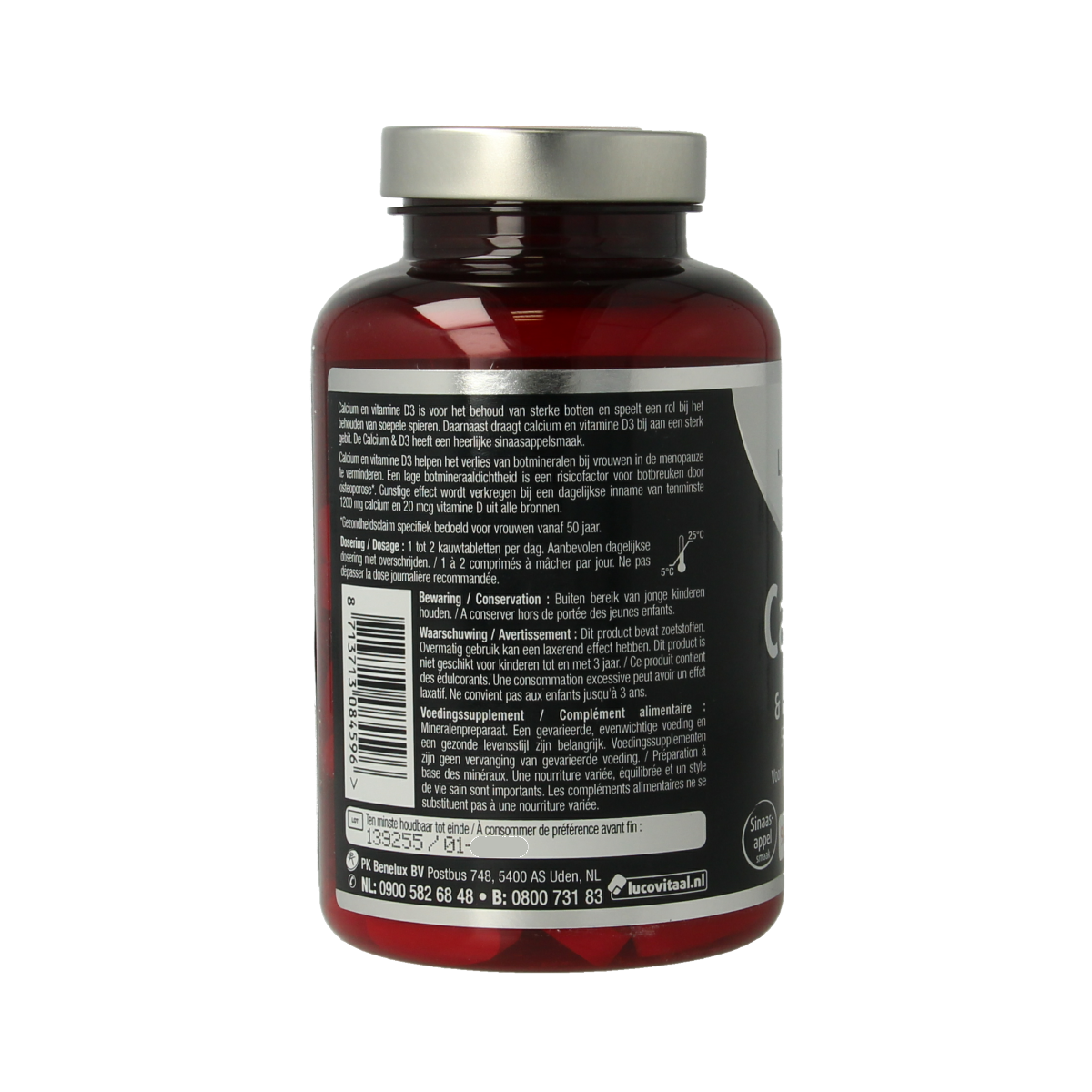 Lucovitaal Calcium 500mg + D3 20mcg 90.00 Kauwtabletten