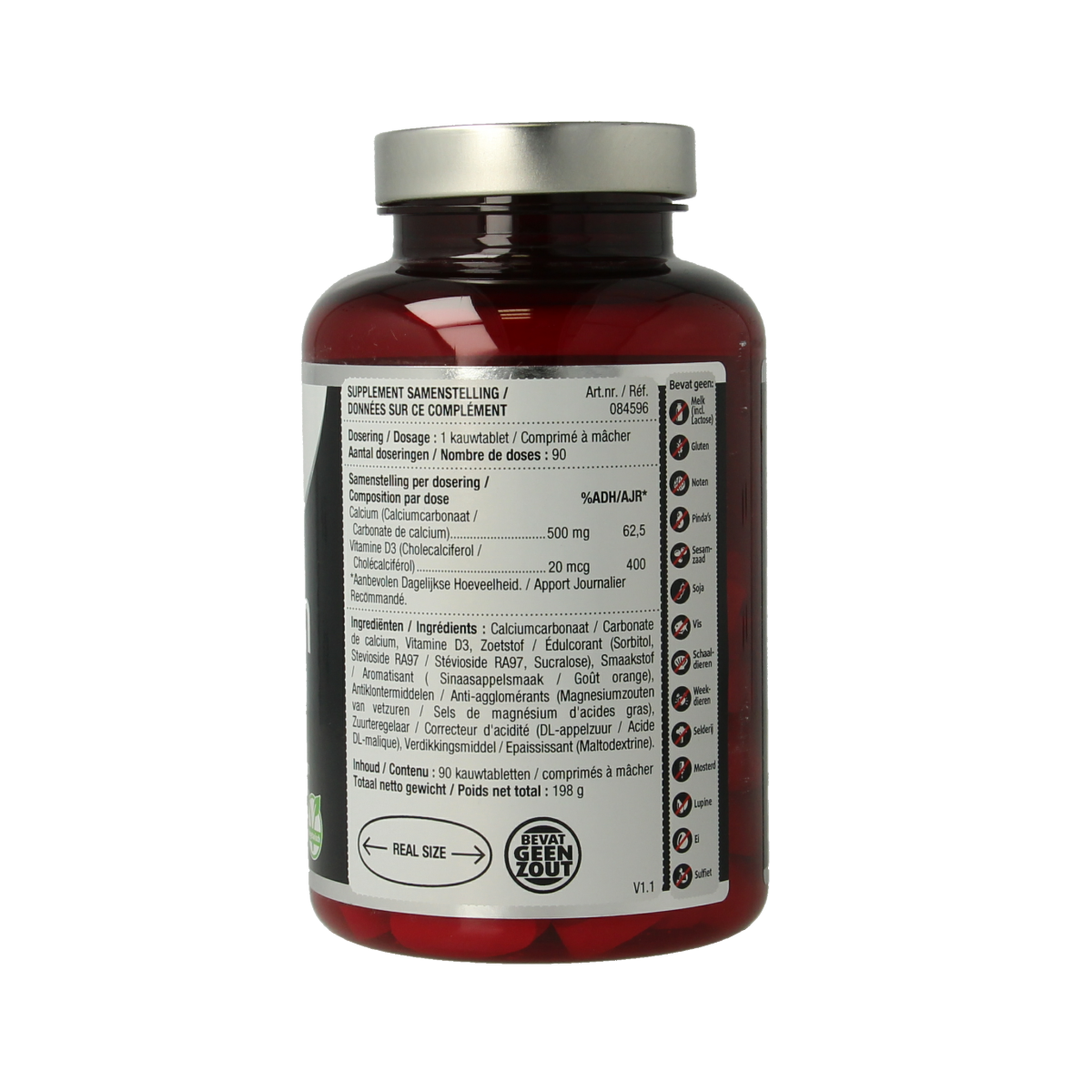 Lucovitaal Calcium 500mg + D3 20mcg 90.00 Kauwtabletten