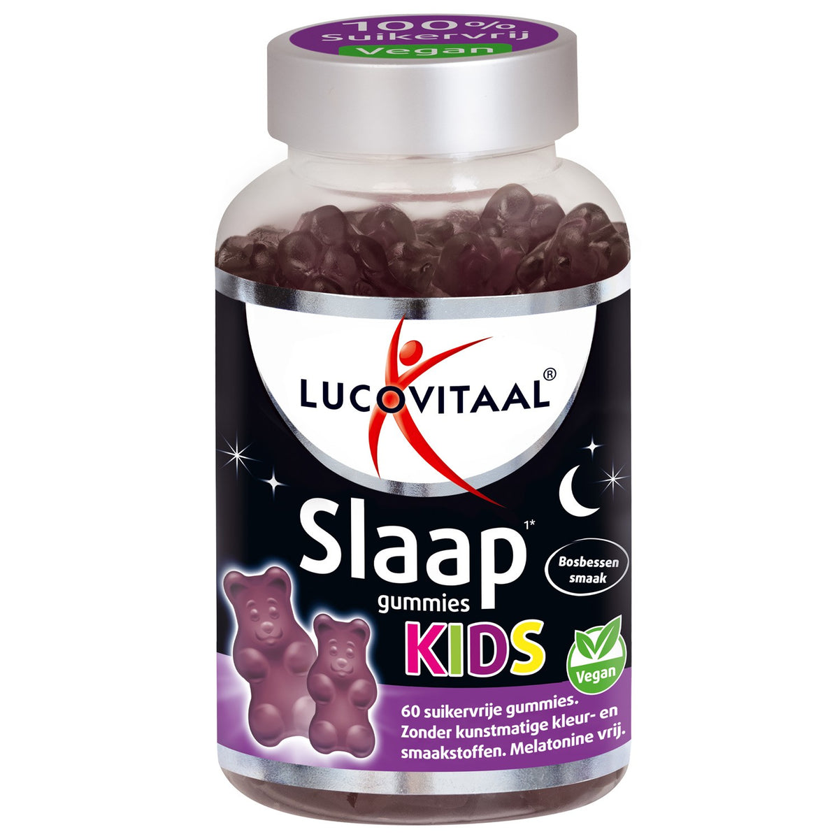 Lucovitaal Slaap gummies kids bosbes vega 60.00 Gummies