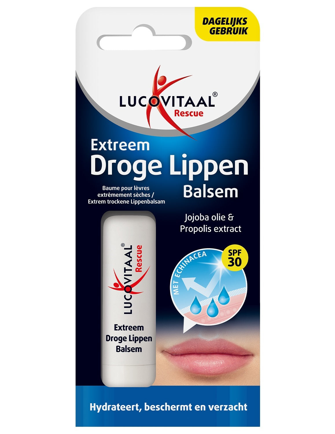 Lucovitaal Lippenbalsem rescue extra droge lippen 5.00 Gram