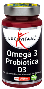 Lucovitaal Omega 3 probiotica D3 vegan 60.00 Capsules