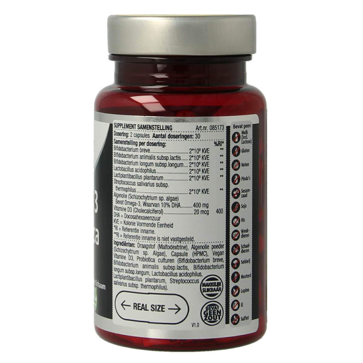 Lucovitaal Omega 3 probiotica D3 vegan 60.00 Capsules