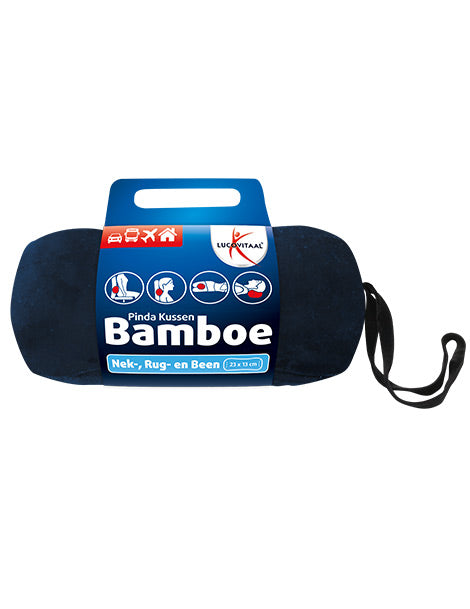 Lucovitaal Bamboe pinda kussen (blauw) 1.00 Stuks