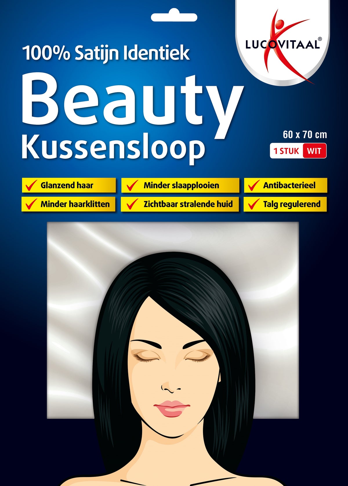 Lucovitaal Kussensloop beauty 100% satijn 60 x 70cm 1.00 Stuks
