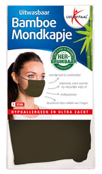 Lucovitaal Bamboe mondkapje groen 1.00 Stuks