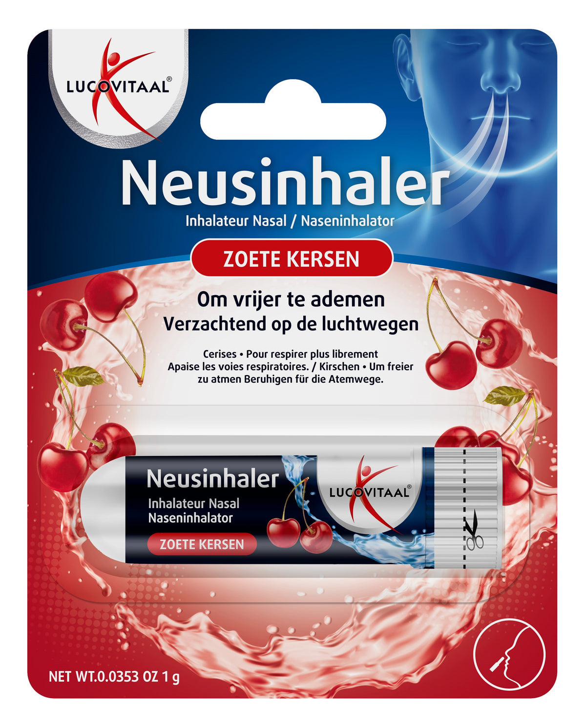 Lucovitaal Neusinhaler zoete kersen 1.00 Stuks