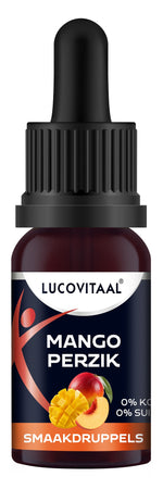 Lucovitaal Smaak druppels mango perzik 20.00 Milliliter