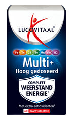 Lucovitaal Multi+ weerstand hoog gedoseerd 60.00 Kauwtabletten
