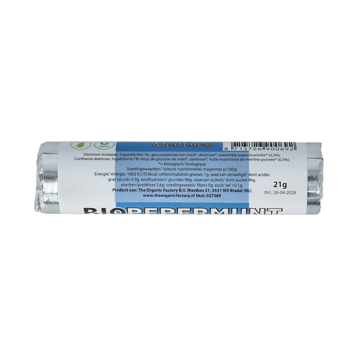 Eco Sweets Pepermuntrolletjes bio 21.00 Gram