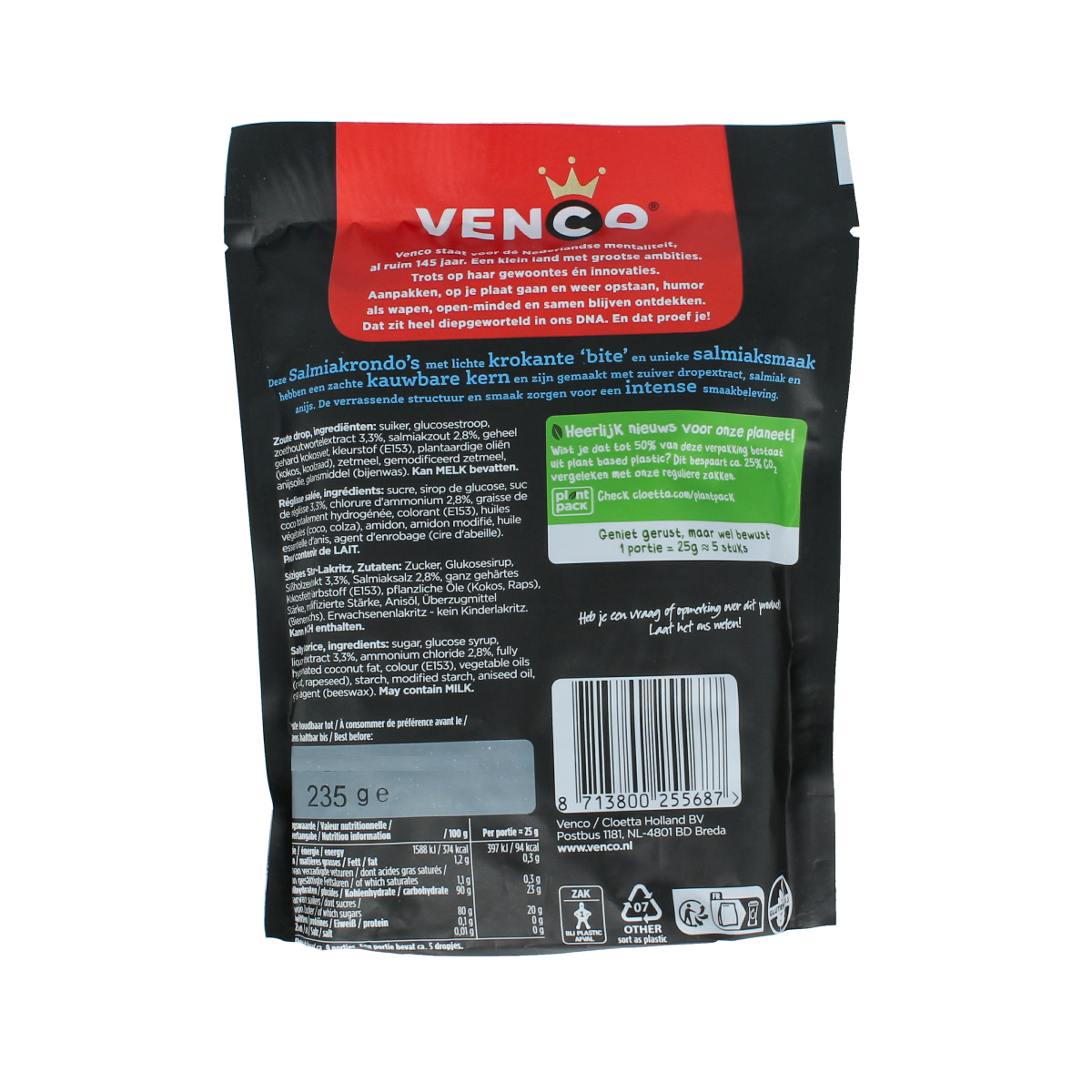 Venco Salmiak rondo 235.00 Gram