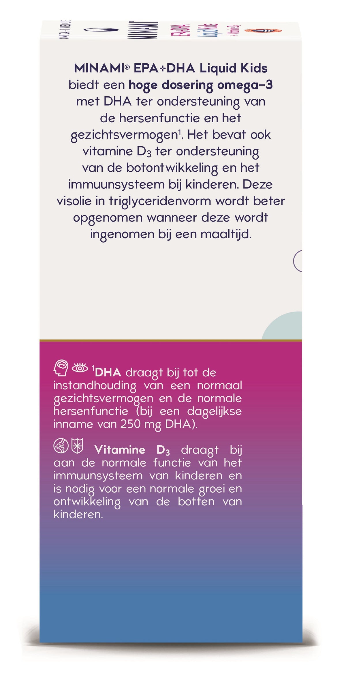 Minami EPA+DHA liquid kids + vitamine D3 100.00 Milliliter