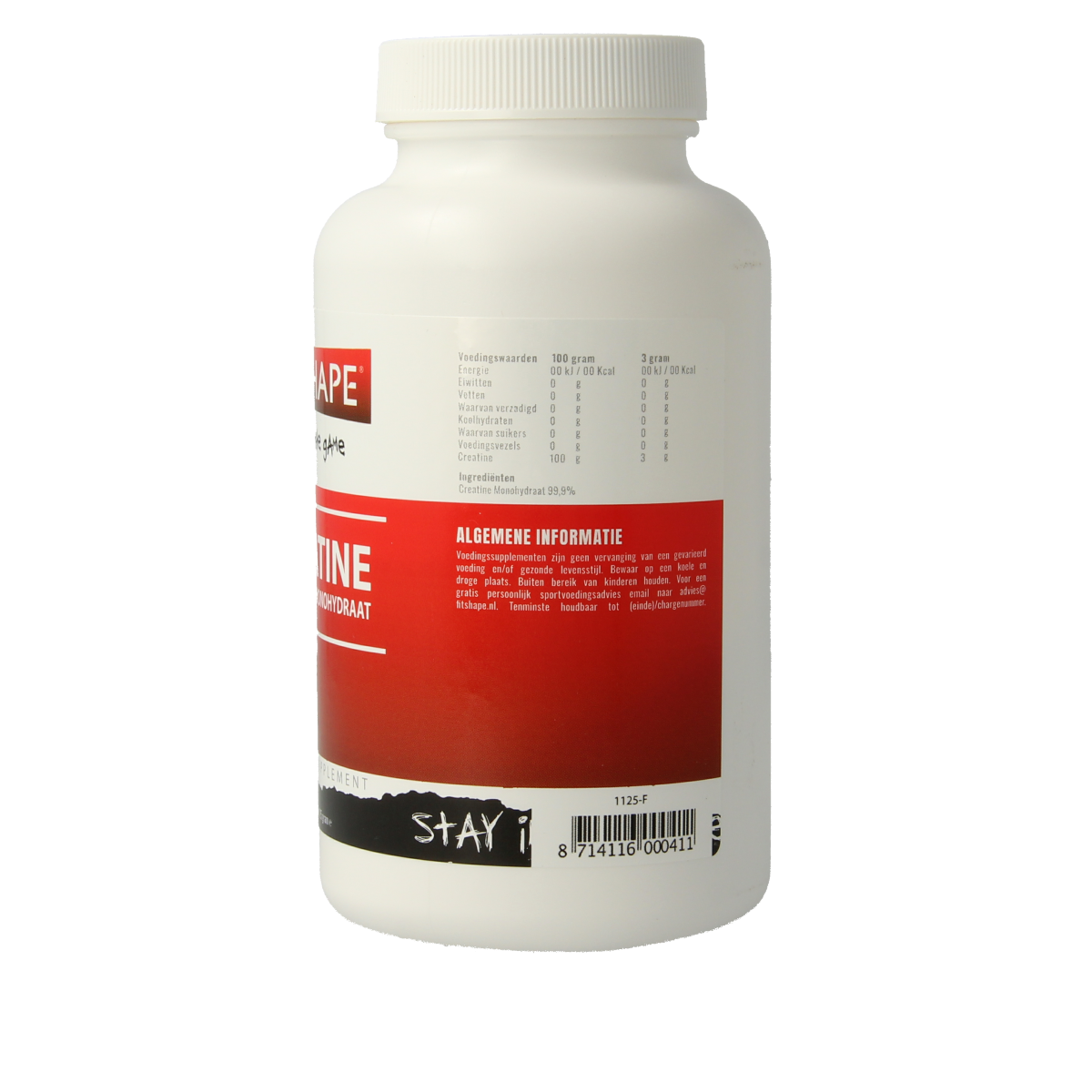 Fitshape Creatine monohydraat 125.00 Gram
