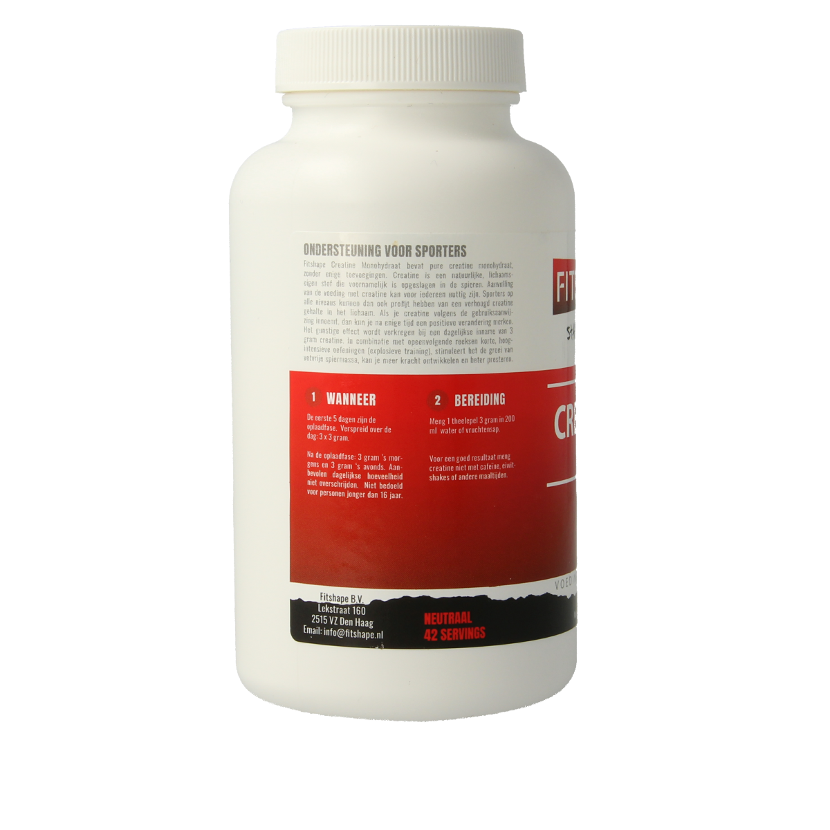 Fitshape Creatine monohydraat 125.00 Gram
