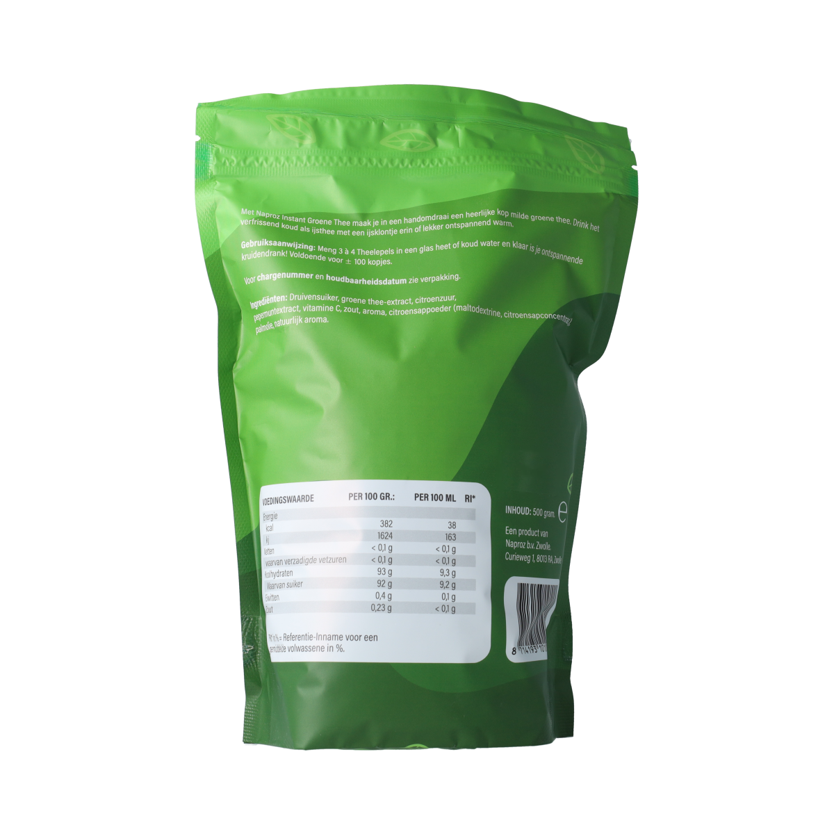 Nutriforce Instant groene thee 500.00 Gram